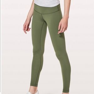 LULULEMON | army green leggings